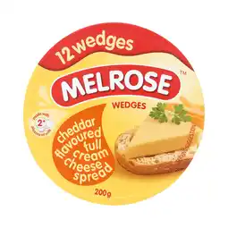 Pick n Pay Liquor Melrose Cheddar Cheese Wedges 200g offer