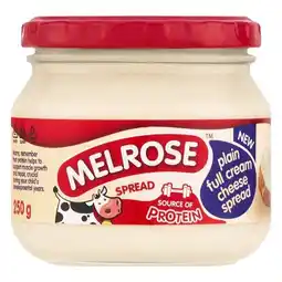 Pick n Pay Liquor Melrose Plain Full Cream Cheese Spread 250g offer