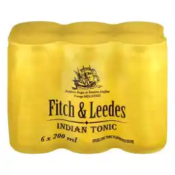 Pick n Pay Liquor Fitch & Leedes Indian Tonic Can 200ml x 6 offer
