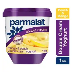 Pick n Pay Liquor Parmalat Double Cream Peach & Mango Yoghurt 1kg offer