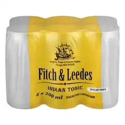 Pick n Pay Liquor Fitch & Leedes Indian Tonic Lite Can 200ml x 6 offer