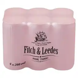 Pick n Pay Liquor Fitch & Leedes Pink Tonic Can 200ml x 6 offer