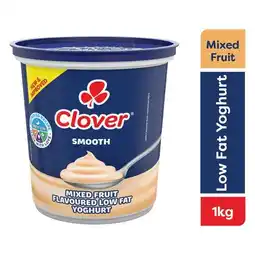 Pick n Pay Liquor Clover Low Fat Mixed Fruit Yoghurt 1kg offer