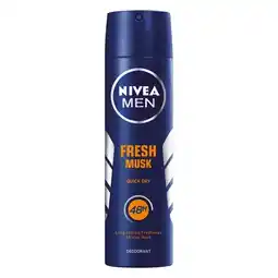 Pick n Pay Liquor Nivea Men Fresh Musk Deodorant Body Spray 150ml offer