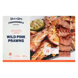 Pick n Pay Liquor PnP Fishmonger's Large Pink Prawns 800g offer