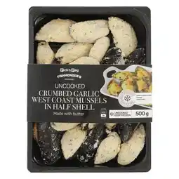 Pick n Pay Liquor PnP Fishmonger's Crumbed Garlic West Coast Mussels 500g offer