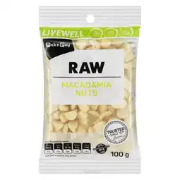 Pick n Pay Liquor PnP Live Well Raw Macadamia 100g offer