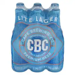 Pick n Pay Liquor CBC Lite Lager Premium beer 6 x 340ml offer