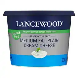 Pick n Pay Liquor Lancewood Lactose Free Medium Fat Plain Cream Cheese 230g offer