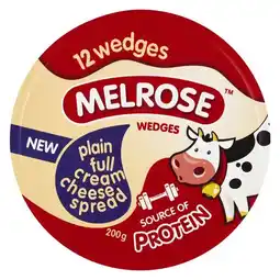 Pick n Pay Liquor Melrose Plain Full Cream Cheese Wedges 200g offer