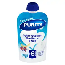 Pick n Pay Liquor Purity Pouch Dairy with Banana, Mixed Berries & Apple 110ml from 6 Months offer