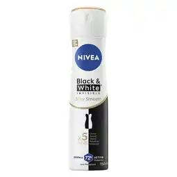 Pick n Pay Liquor Nivea Black & White Silky Smooth Deodorant 150ml offer