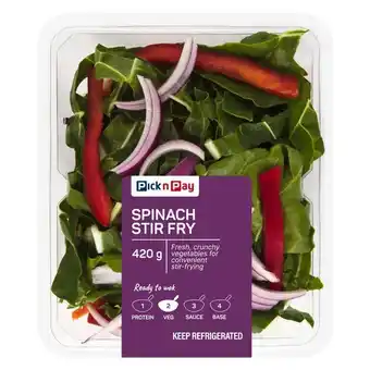 Pick n Pay Liquor PnP Stir Fry Spinach 420g offer