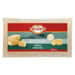Pick n Pay Liquor President 6 Month Mature Cheddar 800g offer