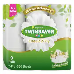 Pick n Pay Liquor Twinsaver 2 Ply White Luxury Toilet Paper 9s offer