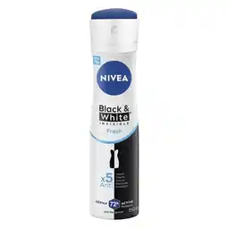 Pick n Pay Liquor Nivea Black & White Invisible Fresh Deodorant 150ml offer