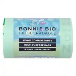Pick n Pay Liquor Bonnie Bio Biodegradable Multi-Purpose Bags 230mm x 330mm 15 Pack offer