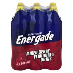 Pick n Pay Liquor Energade Mixed Berry Sports Drink 6 x 500ml offer