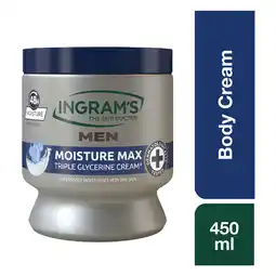 Pick n Pay Liquor Ingram's Men Cream Moisture Max 450ml offer