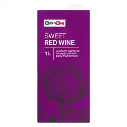 Pick n Pay Liquor PnP Sweet Red Wine 1L offer