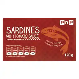 Pick n Pay Liquor PnP Sardines With Tomato Sauce 120g offer