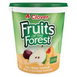 Pick n Pay Liquor Clover Fruits Of The Forest Full Cream Fruit & Custard Yoghurt 1kg offer