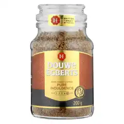 Pick n Pay Liquor Douwe Egberts Instant Coffee Pure Indulgence Dark Roast 200g offer