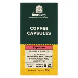Pick n Pay Liquor The Roastery Espresso Coffee Capsules 52g offer