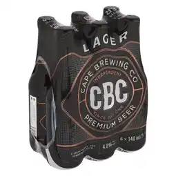 Pick n Pay Liquor Cbc Lager Premium Beer 6 x 340ml offer
