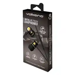 Pick n Pay Liquor Volkano Earphones Wired With Mic Alloy Series Gold offer