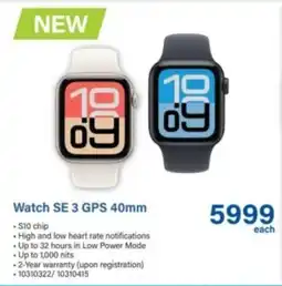 Incredible Connection Apple Watch SE 3 GPS 40mm offer