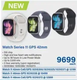 Incredible Connection Apple Watch Series 11 GPS 42mm offer