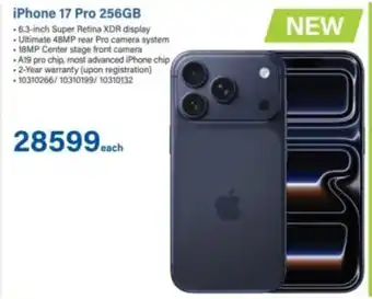 Incredible Connection iPhone 17 Pro 256GB offer