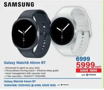 Incredible Connection SAMSUNG Galaxy Watch8 40mm BT offer