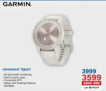 Incredible Connection GARMIN Vívomove Sport offer