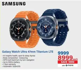 Incredible Connection SAMSUNG Galaxy Watch Ultra 47mm Titanium LTE offer