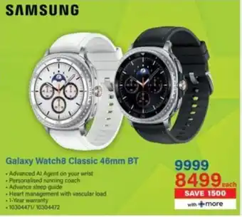 Incredible Connection SAMSUNG Galaxy Watch8 Classic 46mm BT offer