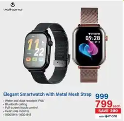 Incredible Connection Volkano Elegant Smartwatch with Metal Mesh Strap offer