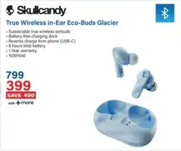 Incredible Connection Skullcandy True Wireless in-Ear Eco-Buds Glacier offer