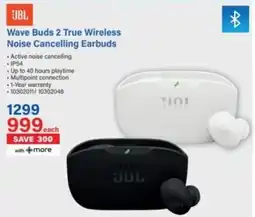 Incredible Connection JBL Wave Buds 2 True Wireless Noise Cancelling Earbuds offer