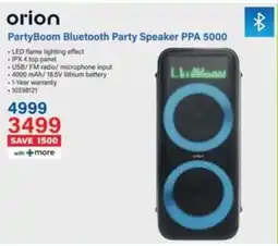 Incredible Connection Orion PartyBoom Bluetooth Party Speaker PPA 5000 offer