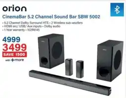 Incredible Connection Orion CinemaBar 5.2 Channel Sound Bar SBW 5002 offer
