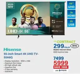 Incredible Connection Hisense 55-inch Smart 4K UHD TV- 55A6Q offer
