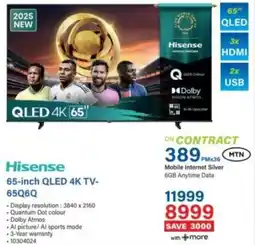 Incredible Connection Hisense 65-inch QLED 4K TV- 65Q6Q offer