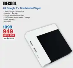 Incredible Connection Mecool 4K Google TV Box-Media Player offer