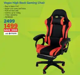 Incredible Connection Vegas High Back Gaming Chair offer