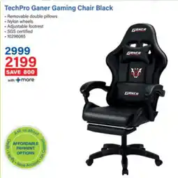 Incredible Connection TechPro Ganer Gaming Chair Black offer