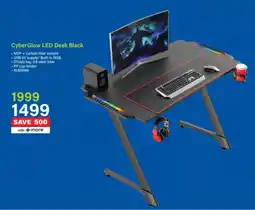 Incredible Connection CyberGlow LED Desk Black offer