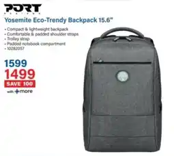 Incredible Connection PORT Yosemite Eco-Trendy Backpack 15.6" offer