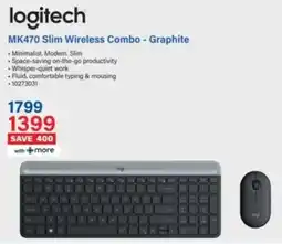 Incredible Connection Logitech MK470 Slim Wireless Combo Graphite offer